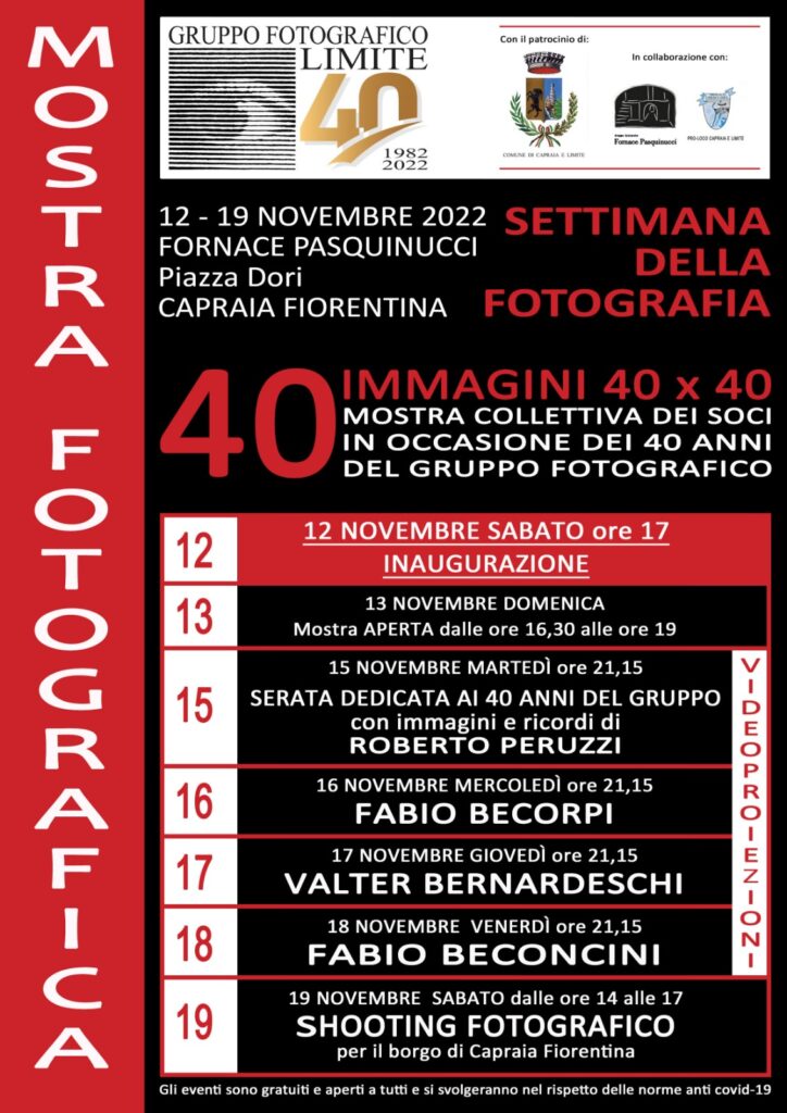 Locandina mostra 40 anni