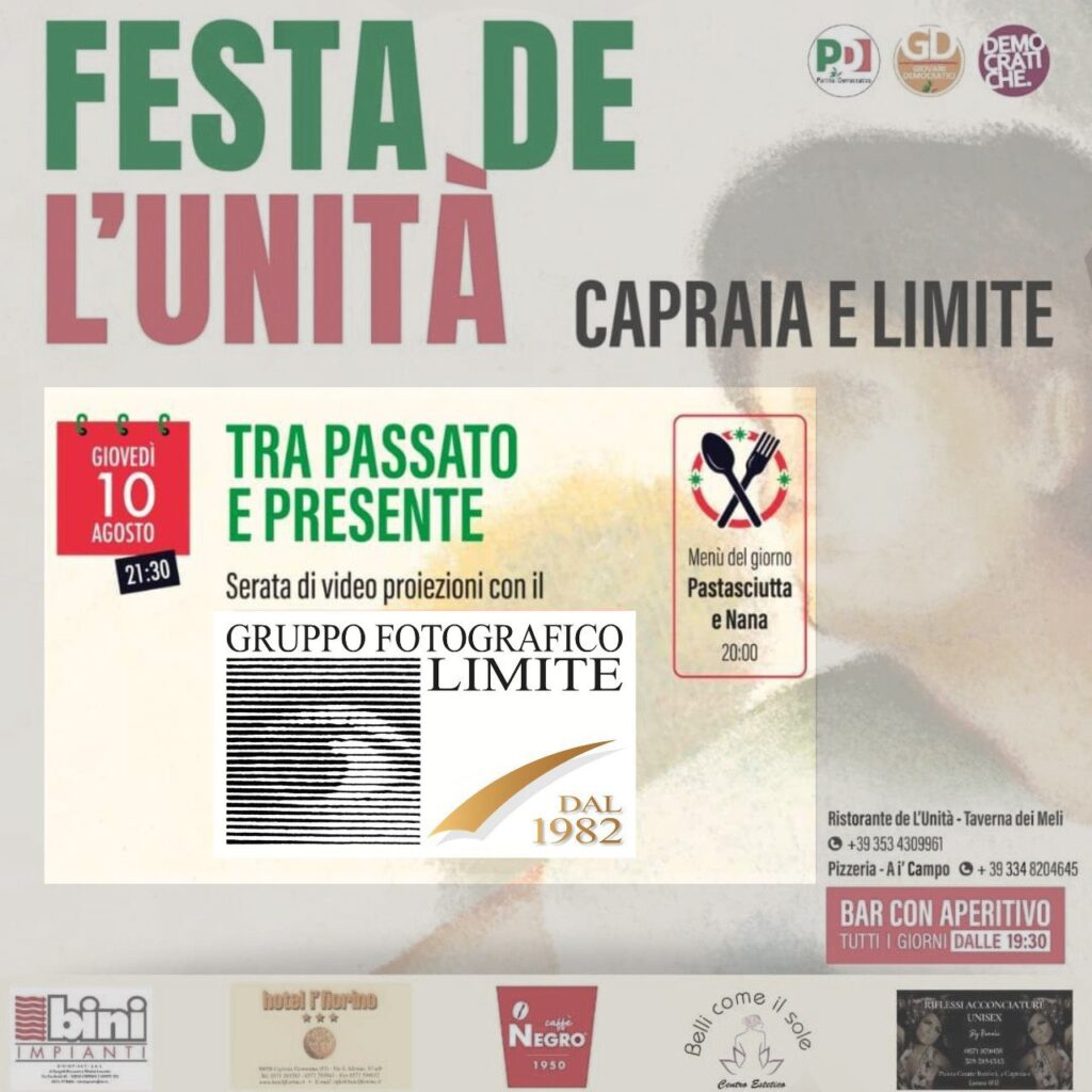 Locandina festa dell'unità capraia e limite