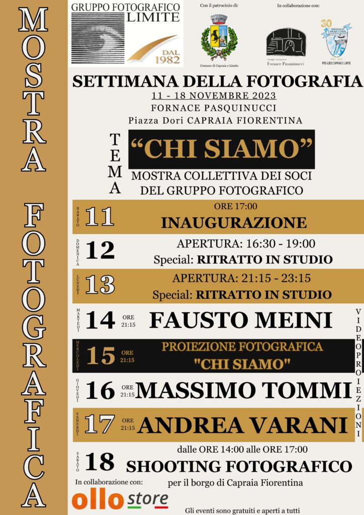 Programma della Settimana della Fotografia